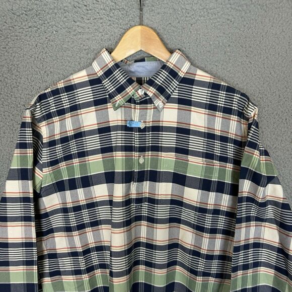 Brooks Brothers Shirt Mens XL Checked Plaid Red Fleece Button Down Preppy - Picture 2 of 9
